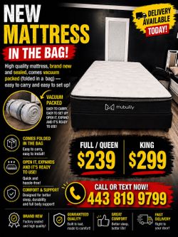 🛏️ Queen Mattress + Free Box Spring - Delivery 🚚 Today