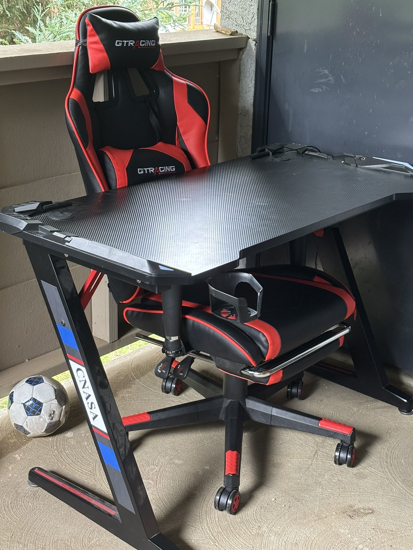 Computer Desk And Gaming Chair 