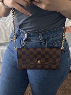Authentic Louis Vuitton Portefeuille Emilie Damier Wallet Crossbody Bag