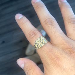 10k Gold Nugget Ring 