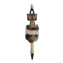 Fashion Fancy Custom Fur Beaded Ballpoint Twist Pen Brown