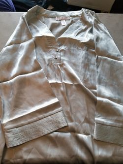 Womens satin silver sleepwear