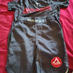 Used Gracie Barra No Gi Shorts and Shirt. 