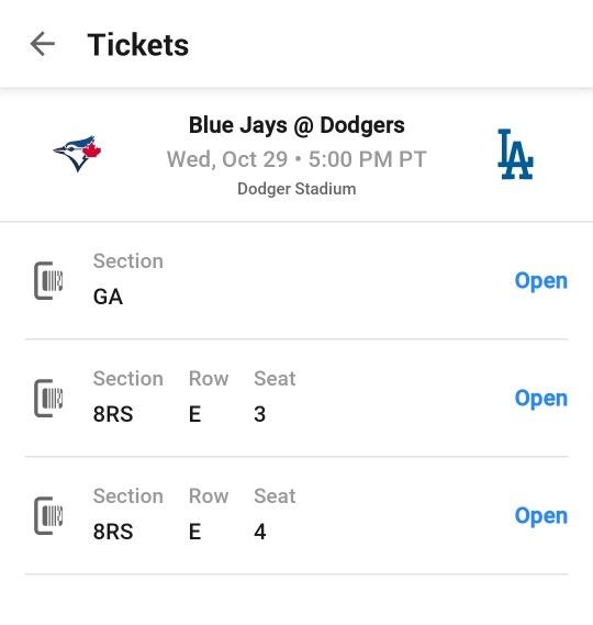 World Series Game 5 2 Tickets & Parking $1600
