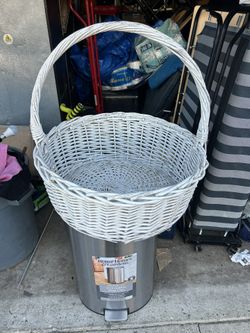 Big White Wicker Basket