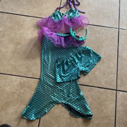 The Little Mermaid, Ariel Costume Size (4-6) Years Old