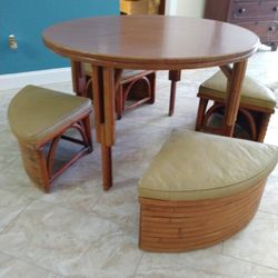 Rattan Game Table