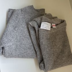Zara Kids Cashmere Set Sweater And Leggings Size 4-5