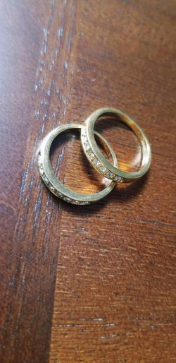 2 Gold Rings 18KRGP Size 7.5 and 8