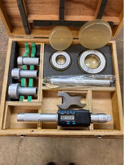 Mitutoyo 468-958 Holtest, Digi, Head Set, 0.8"-2" Hole Bore 3point Gage Box Set machinist tool haas