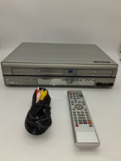Sylvania VHS HDD DVD Combo Recorder with Remote and cable. Works fine!