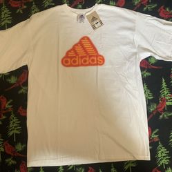 Vintage 90’s Adidas Thick Print Shirt Sz Xl NWT Made In USA