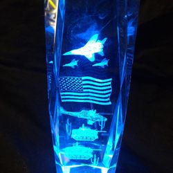 3-D Glass Crystal (U.S Armed Forces Paperweight)