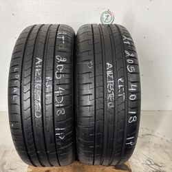 2 Tires 205 40 18 Pirelli P Zero Pz4 Run Flat High Tread