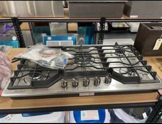 New 34” 5-Burners Recessed Gas Cooktop in Stainless Steel Power Burners