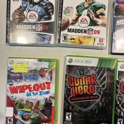 Various PlayStation Xbox 360 games. EA sports Activision Warner Brothers. $5 each or $50 for all. 
