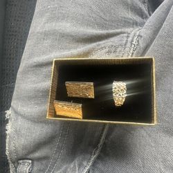 Gold Earring And Ring 