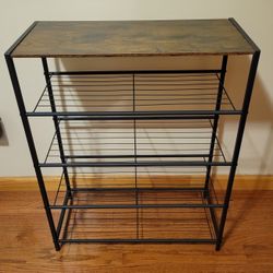 4-Tier Wire Shelf Shoe Rack. New, never used
