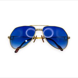 Authentic Cartier Santos (vintage Aviators) Gold Wires Sunglasses (screw Bridge)