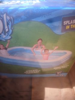 Inflatable pool new in box retail $25 asking $15 obo.