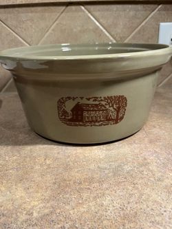 Vintage Amana Radarange Western Country Stoneware Casserole Crock