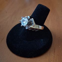 14kt Over Sterling Silver Antique Pawn Engagement Ring Exceptional Ring