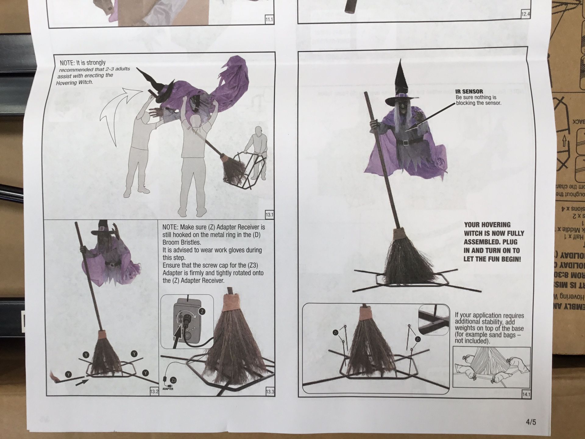 Home Accents Holiday 12 ft. Animated Hovering Witch for Sale in