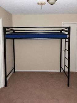 Black loft bed