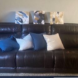 Three Extra Large Seats To Recline Leather Couch