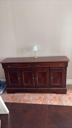 Combo, Diner  Wood Table and Solid Wood Buffet Cabinet
