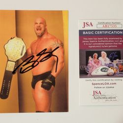 Bill GOLDBERG Signed Card 1998 Panini #7 WCW/nWo Superstars 4x6 with JSA Certified