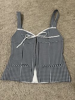Zara Gingham Top