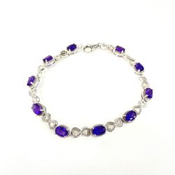 Amethyst Sterling Silver Bracelet By JWBR
