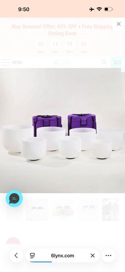 432 hz crystal singing bowls