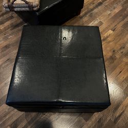 Black Ottomans Or Coffee Table