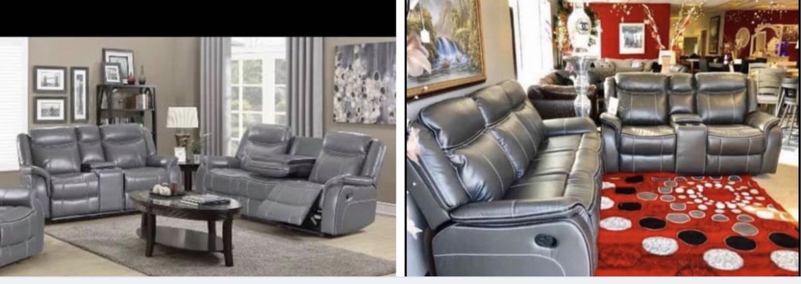 BRAND NEW LEATHER SOFA RECLINING or LOVE SEAT 