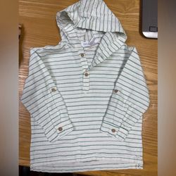 Zara Toddler Boy Girl Hooded Linen Shirt 2-3 Year 