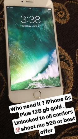 iPhone 6s Plus gold unlocked