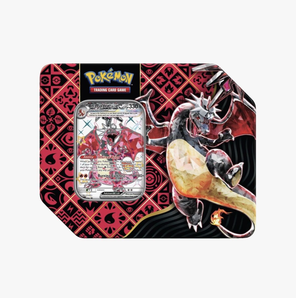 SEALED Shiny Charizard ex Paldean Fates Tin - Scarlet and Violet PAF New in Packaging