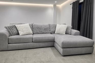 GREY SECTIONAL 🩶 Velvet & Corduroy 🩶🛋️🩶
