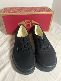 Vans Authentic Black Black Canvas Shoes Men’s 8 Women’s 9.5 VN000EE3BKA New Box