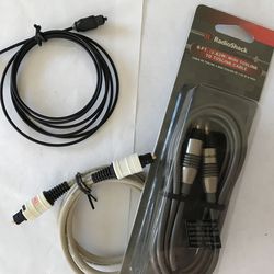 Assort Of Optical Cables, One 2m Toslink And Two Standard