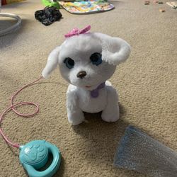 electronic dog on leash