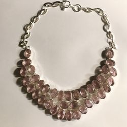 Kunzite 925 Sterling Silver Necklace