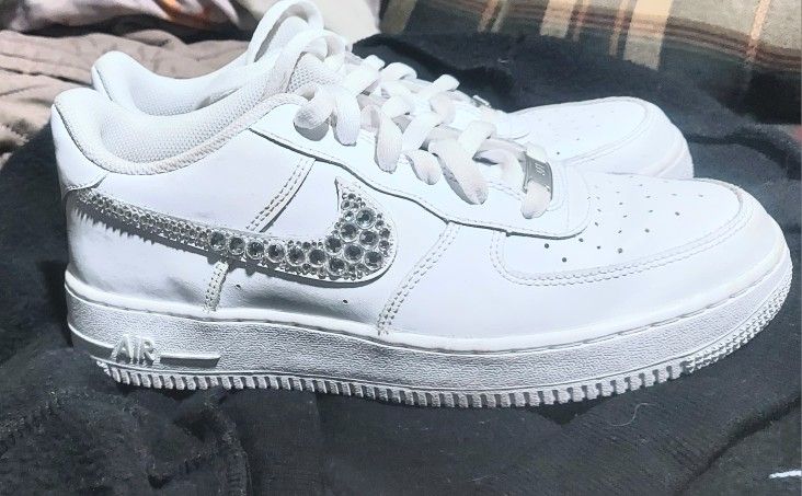 Nike Air Force 1 '07 Shoes with Swarovski Crystal Bling Shoes