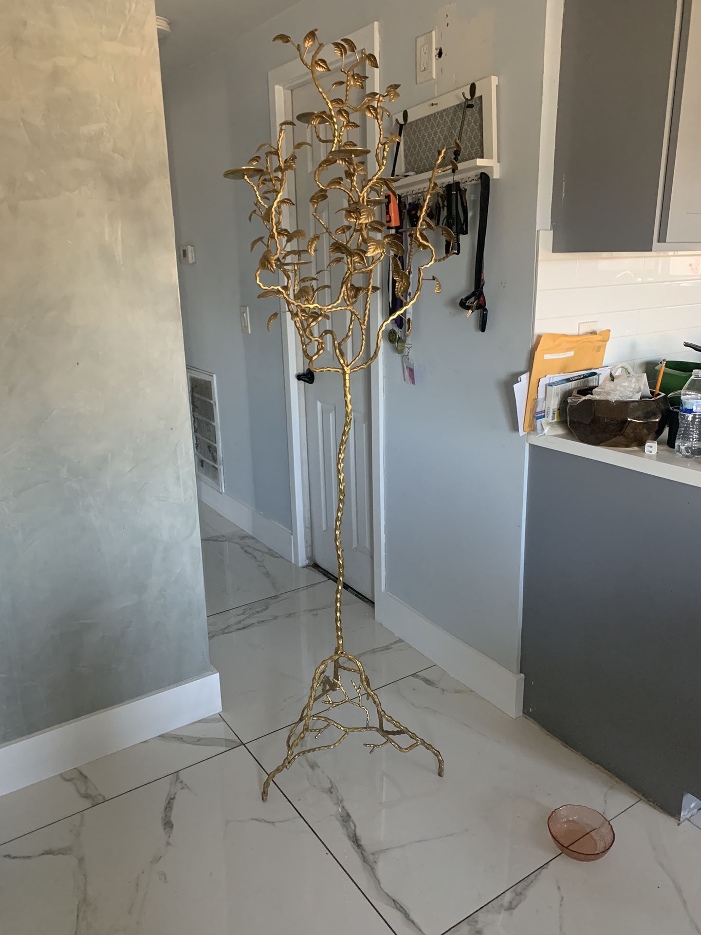 Z Gallerie Gold Tree Candle Holder & Stand