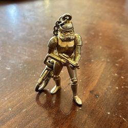GOLD Storm Trooper Vintage Keychain