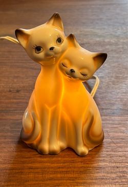 MCM siamese cats nightlight lamp