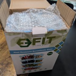 FIT Glass Meal Prep Containers, 2 & 3 Compartments