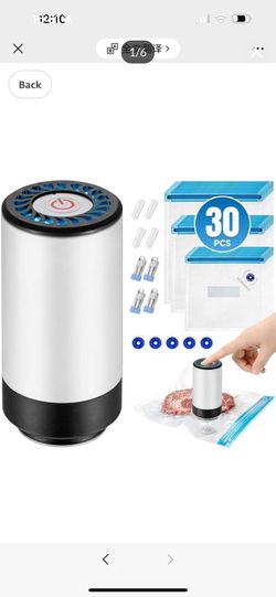Brand new in box Handheld Vacuum Sealer, 3rd Generation Vacuum Sealer for Food + 30 Sous Vide Bags